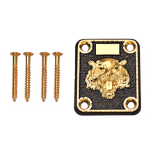 1 Set Guitar Neck Plate with Screws Gasket for Electric Guitar Replacement Parts Golden Musical Stringed Instruments Accessories 2024 - buy cheap