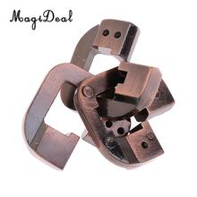 MagiDeal Metal Brain Teaser Puzzles Solutions for Kids Children Adult Puzzle Intelligence Educational Toy Gift 2024 - buy cheap