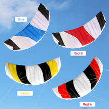140x55 см 4 вида цветов парашютный пляжный воздушный змей с парашютом, легко Летающий безрамный двухлинейный воздушный змей парафойл, огромный спортивный Летающий змей 2024 - купить недорого