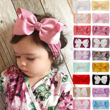 New Toddler Baby Girl Kid Baby Big Bow Hairband Headband Stretch Turban Head Wrap Baby Girls 0-3T 2024 - buy cheap