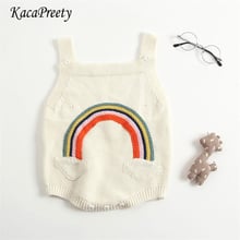 Colorful rainbow embroidery suspender overalls baby boy/girls autumn jumpsuit toddler kids outfits winter 0-24m 2024 - buy cheap