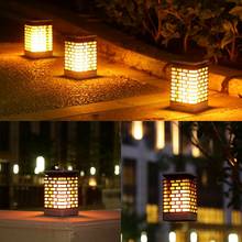 Waterproof LED Light Solar Flame Garden Lights Wall Lamp Outdoor Pathway Stairs Lighting Security Light Hanging Solar Lantern 2024 - buy cheap