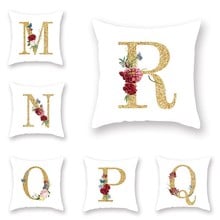 Hot Sale Modern Simple Letter Pattern Couch Cushion Cover Lovely English Alphabet Pillow Case Bed Room Sofa Waist Pillow Covers 2024 - buy cheap