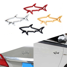 Pegatina de Metal 3D de tiburón para coche, emblema de motocicleta, pegatinas electroplacas para Volkswagen Golf Passat b6 Skoda, decoración Universal 2024 - compra barato