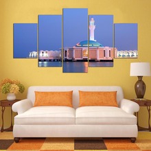 Top-Rated Canvas Print Pictures Home Decorative Living Room Framework 5 Pieces Seaview Mosque Modular Painting Poster Wall Art 2024 - buy cheap