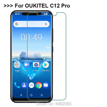 Переднее безопасное полное покрытие закаленное стекло для Oukitel C12 профессиональная защитная пленка 9H Взрывозащищенная защитная пленка для Oukitel C12 Pro 2024 - купить недорого