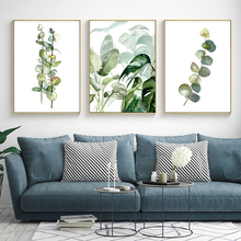 Pintura cartazes botânicos vegetação arte da parede escandinavo lona e cópias aquarela fotos para sala de estar quarto decoração 2024 - compre barato