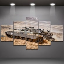 5 paneles tanque de guerra lienzo impreso pintura para la decoración para las paredes del salón HD imagen obras de arte Poster4 2024 - compra barato