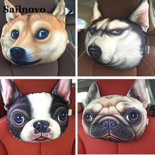 Sailnovo Dog Car Pillow Travel Lovely Creative Dog Pattern Auto Car Neck Pillow Rest Cushion Headrest Mat Unisex Car Accessories 2024 - buy cheap
