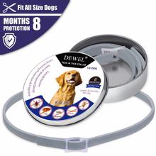 Coleira de cachorro à prova dwaterproof água natural óleo essencial pet cão inseto repeller tick pulga mosquito repelente de pragas colar 8 meses proteção 2024 - compre barato