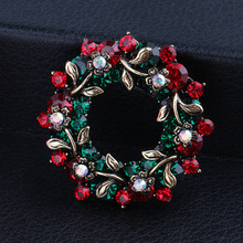 New Trendy Christmas Tree Brooch Delicate Rhinestone Crystal Flower Brooch Pins Vintage Fashion Jewelry Nice Gifts 2024 - buy cheap