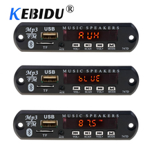 Kebidu placa decodificadora, 12v 5v, mp3, wma, sem fio, bluetooth + touch, módulo de áudio, usb, fm, tf, rádio para carro, acessórios, reprodutor de mp3 2024 - compre barato