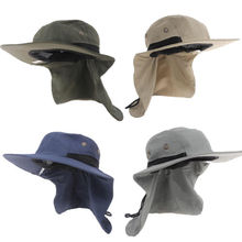 Gray Outdoor Unisex Brim Sun Block Quick Drying Fishing Sun Cap Climbing Hat UV Protection Visor Women Man Fashion Sun Hat 2024 - buy cheap