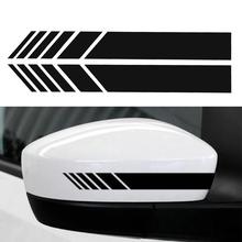 Stripe Graphic Car Rearview Mirror Sticker Car Black, White, Red, Orange, Blue Styling Sticker 2024 - buy cheap