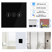 Interruptor de pared inalámbrico para teléfono inteligente, Control de cortina con WiFi, aplicación Tuya, Control por voz, Alexa Echo, funciona con Amazon, Alexa y Google 2024 - compra barato
