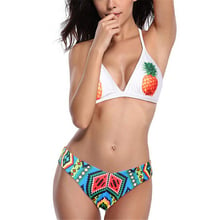 Swimwear Women Micro Bikini Pineapple Print Swimsuit Two Piece Swimwear Bathing Suit Women Swimming Suit Biquini Maillot De Bain 2024 - buy cheap