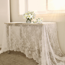 150*300cm White Vintage Table Cloth Lace Decorative Tablecloth Dining Table Cover Cloth Textile Wedding Party Hotel Home Decor 2024 - buy cheap