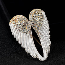 Zlxgirl Nice Angel wings Brooch For Women Men Jewelry Christmas Hijab Accessories Women's Enamel Pin Brooch Bags Bijuteriras 2024 - buy cheap