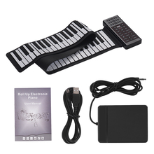 88 teclas de mão elétrica rolam acima teclado de piano digital multifunções bateria de alto-falante bt função teclado de silicone 2024 - compre barato