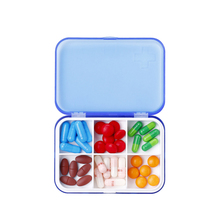 Caja para píldoras portátil, soporte sencillo de 6 rejillas para almacenamiento de medicamentos para el hogar, viajes, oficina, herramienta de cuidado de la salud 2024 - compra barato
