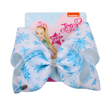 24pcs/lot 8 Inch Jojo Bows for Girls Snowflake Jojo Siwa Large Hair Bows for Girls Bowknot Hair Clips for Girls Hair Accessories 2024 - buy cheap