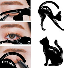 Eye Makeup Template Eye Shadow Eyeliner Makeup Tool Cat Eye Card Women Cat Line Pro Eyeliner Stencils Template Shaper Model 2024 - buy cheap