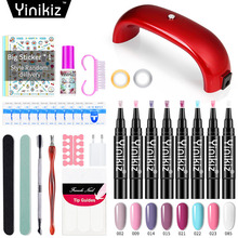Yinikiz-Kit de uñas de Gel de uñas de un solo paso, lámpara de uñas Led UV, esmalte Soak Off, herramientas de manicura de decoración de uñas, 32 Uds. 2024 - compra barato