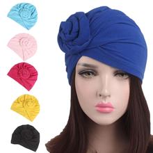 Women Cotton Cap Muslim India Hat Hemp Flower Beanie Turban Chemo Cap Bonnet Cap Ruffle Inner Cap Bonnet Headwrap Hair Loss New 2024 - buy cheap