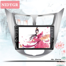 2.5D экран Android 10,0 автомобильный dvd gps для hyundai solaris accent verna 2011-2015 Радио авторадио мультимедийная лента рекордер плеер 2024 - купить недорого