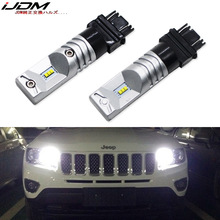 Luxen-lâmpadas led brancas para faróis jeep compass, lâmpadas diurnas, 12v, 6000k, 6-smd, 3157 led 3357, 3457, 4114 até 2011, 2024 - compre barato