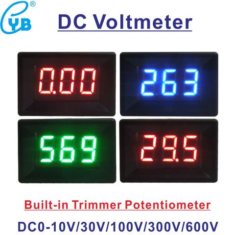 DC 0V-100V 3 Wires Digital LED Voltage Voltmeter DC Panel Meter With Shell