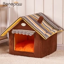 Benepaw 4 Colors Striped Pet House Dog Removable Puppy Cat House Hot Sale Anti-slippery Dog Kennel Resistant to Bite 2024 - buy cheap