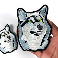 PGY 2018 Новое поступление 1 пара Cool Wolf Iron on Patches/вышитая нашивка-аппликация в виде животных для DIY футболки джинсовые куртки значки 2024 - купить недорого