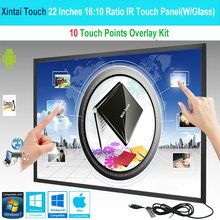 Xintai Touch 22 Inches 16:10 Ratio 10 Touch Points IR Touch Screen,Infrared Touch Panel With Glass Plug&Play 2024 - buy cheap