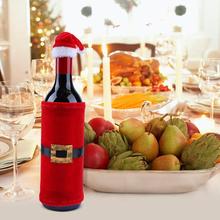 43 видов рождественских бутылок вина набор Санта Клаус Снеговик Олень бутылка крышка одежда Кухня Декор на новый год Рождество ужин вечеринка 2024 - купить недорого