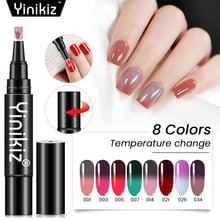 Yinikiz Hot Thermal Temperature Change Color Pen Nail Gel Polish Soak Off UV Chameleon Gel Polish Led Nail Polish Gel Lacquer 2024 - buy cheap