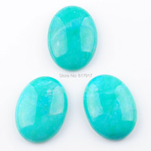 Amazonite Stone Cabochon CAB Natural Stone Oval Flat Back Beads No Hole for Earrings Jewelry Making 22x30mm 10Pcs TU3298 2024 - buy cheap