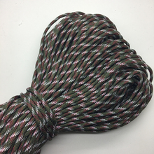 10yds/Lot Mxi color Paracord Bracelets Rope 7 Strand Parachute Cord CAMPING HiKING #Army green+white+red 2024 - buy cheap