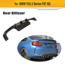 Real da Fibra do Carbono Difusor para BMW Forjado Composto F87 M2 2016 2017 Rear Bumper Lip Spoiler Proteção 3 pçs/set 2024 - compre barato