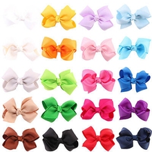 20 Pieces Colorful Bowknot Hairpin Kids Baby Girls Hair Princess Bow Clip Barrette Wholesale Cute 2024 - buy cheap
