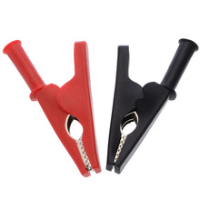 2 uds pinzas de cocodrilo pinza de prueba de cocodrilo Clip Banana enchufe pinzas de cocodrilo completamente aislado MAX 2000V 30A negro/rojo 20mm 2024 - compra barato