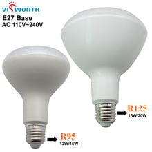 VisWorthHigh Bright 12W 15W 20W R95 R125 Led Bulb E27 Base Led Lamp long neck AC 110V 220V 230V 240V Warm Cold White SpotLight 2024 - buy cheap