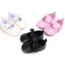 Soft Baby Girls Shoes PU Leahter Princess Mary Jane Shoes First Walkers Crib Bebe Rubber Soled Prewalkers Footwear 2024 - buy cheap