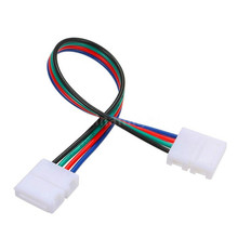 10pcs/lot 10mm 4pin RGB Connector Wire Double Jack Two End One End Wire For Connecting 5050 RGB Led Strip to Strip 2024 - buy cheap