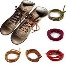 1 пара кожаные Цветные шнурки обувь шнурки круглые подвески Ботинки martin спортивная обувь шнуровки 10 цветов 110 см 2024 - купить недорого