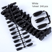 240Pcs Plastic False Nails Acrylic Nail Art Tips Display Holder Color Card Nail Polish Showing Shelf 2024 - buy cheap