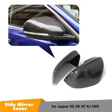 For Jaguar XK XF XJ XKR LHD Mirror Cover Add On & Replacement style XF XE Carbon Fiber Rear Side View Mirror Cover 2011-2018 2024 - buy cheap