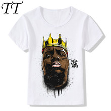 America Hiphop Rock Star Notorious Big Design Children's T-Shirts Kids Biggie Smalls Clothes Boys Girls Casual Tops Tees,HKP456 2024 - buy cheap