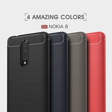 Funda de fibra de carbono para Nokia 7 Plus, carcasa de silicona TPU suave, Capa para Nokia 8, 6,1, 2,1, 3,1, 6, 5,1, 7 Plus, 2018 2024 - compra barato