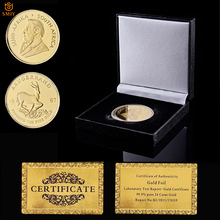 1967 polegar militar da áfrica do sul paul ringger 1oz, token de metal de ouro fino, desafio de moeda com caixa de exibição de luxo 2024 - compre barato